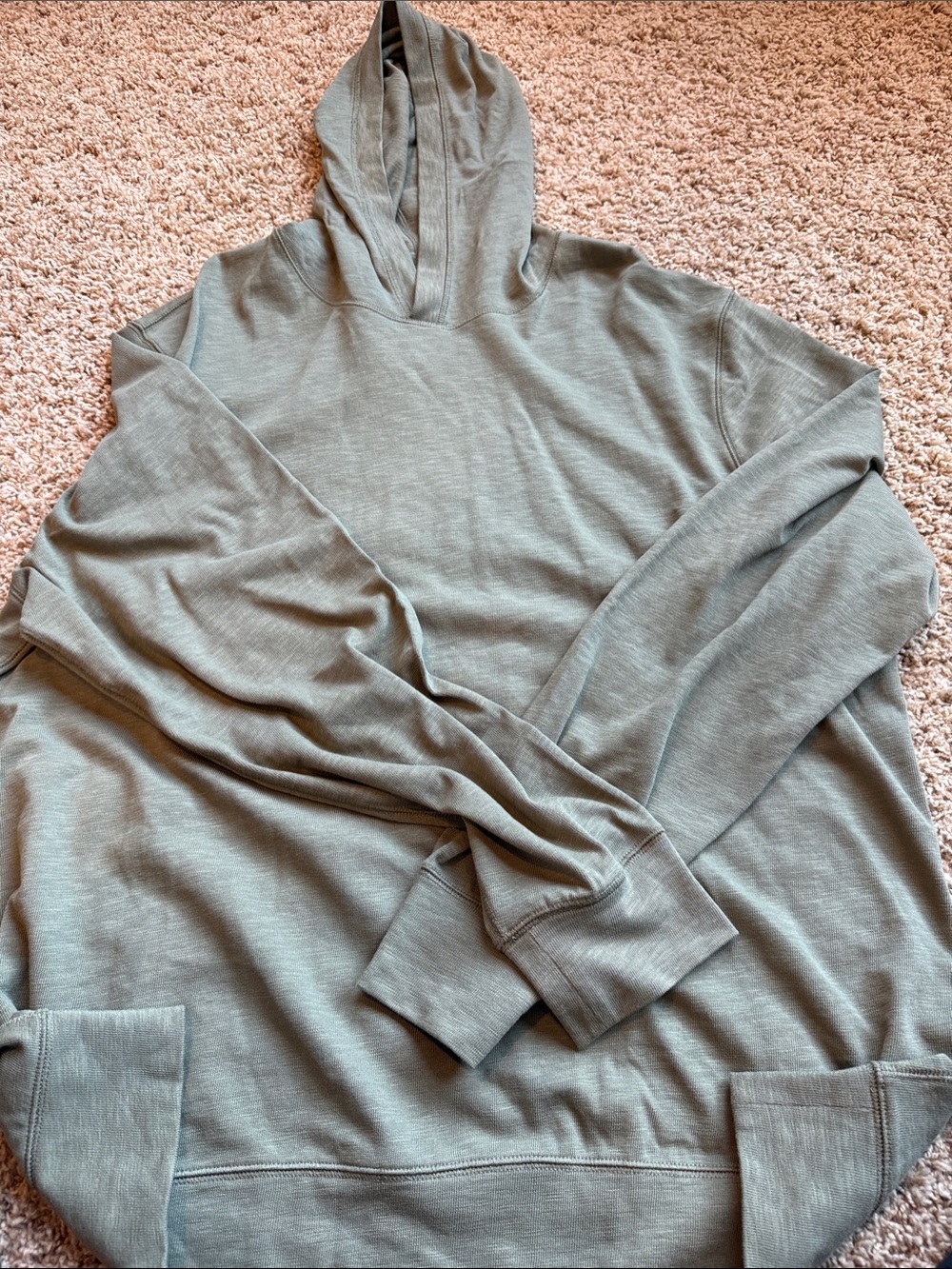 J. Crew Men's Sage Green Crewneck Hoodie Sweater